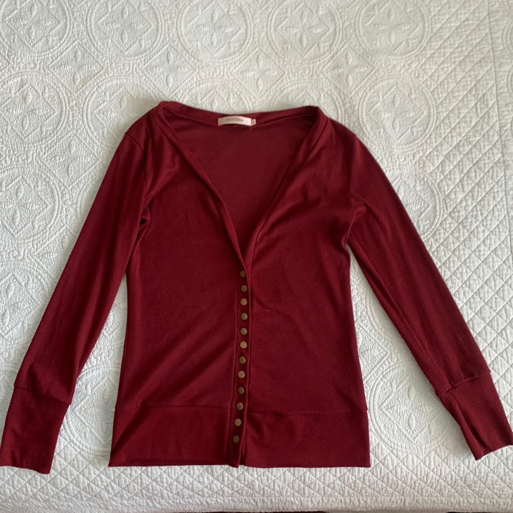 Burgundy cardigan
